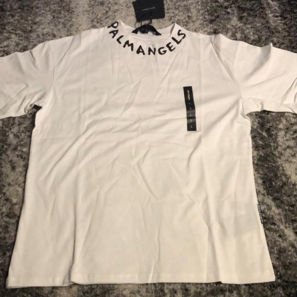 Palm Angels Miami Classic Neck Logo Over T-Shirt White